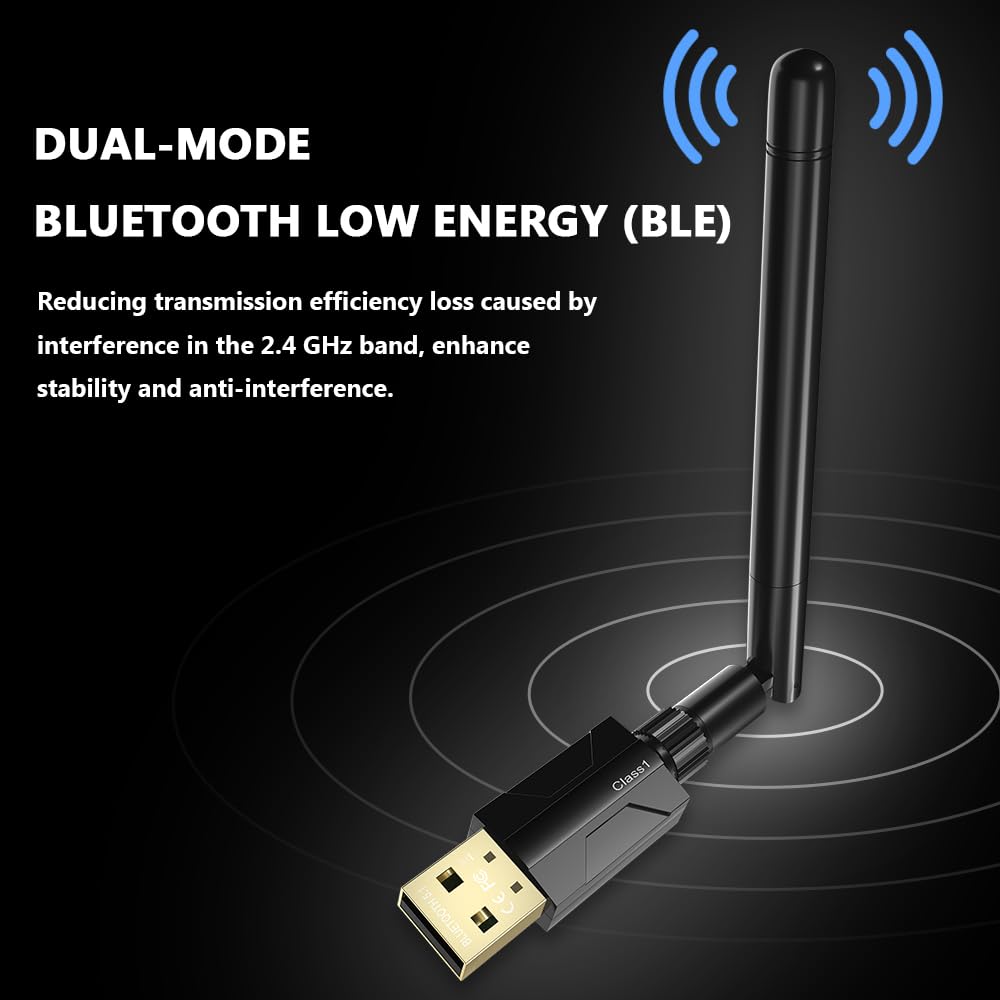 Techkey Long Range Bluetooth Adapter for Desktop PC