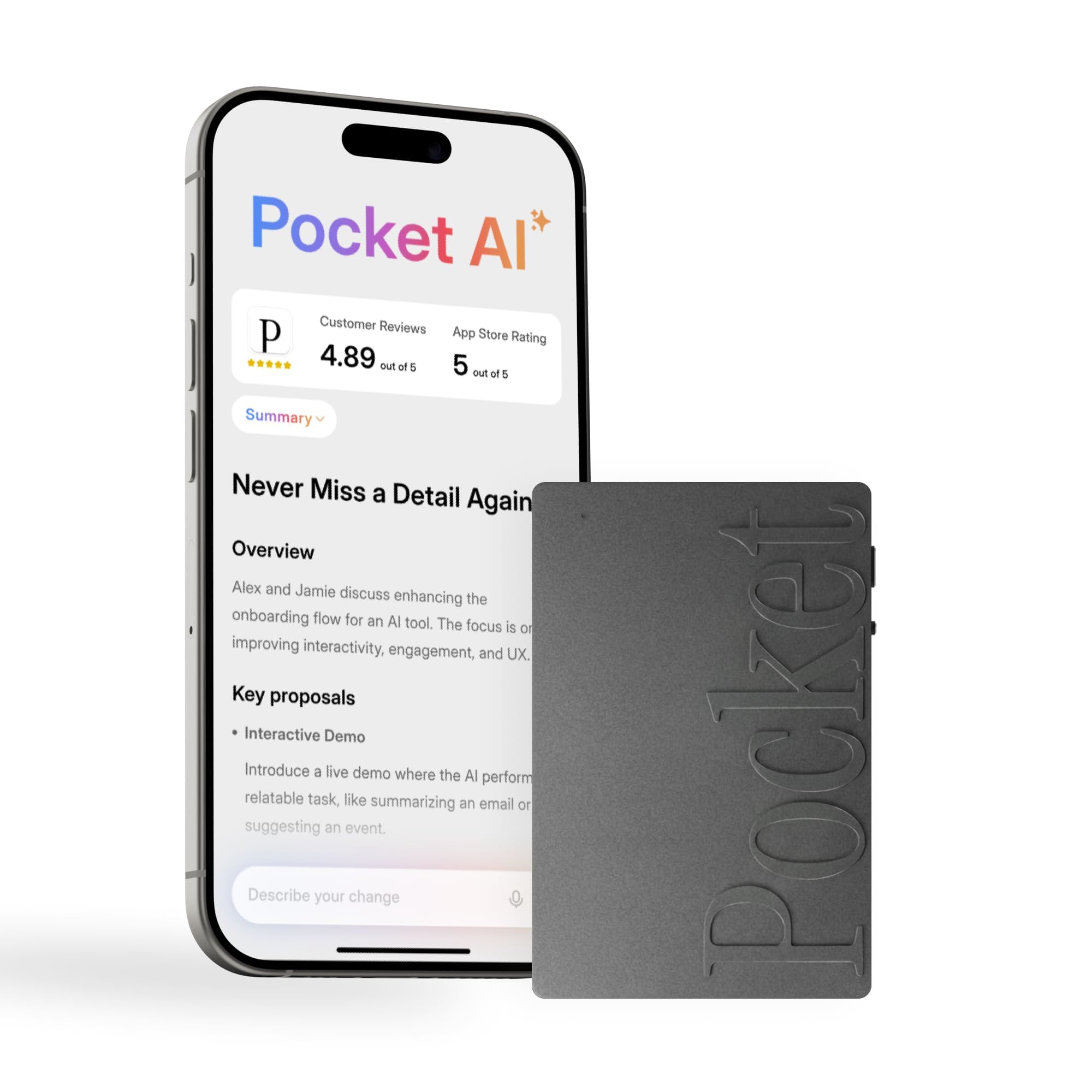 Pocket AI Voice Recorder & Note Assistant