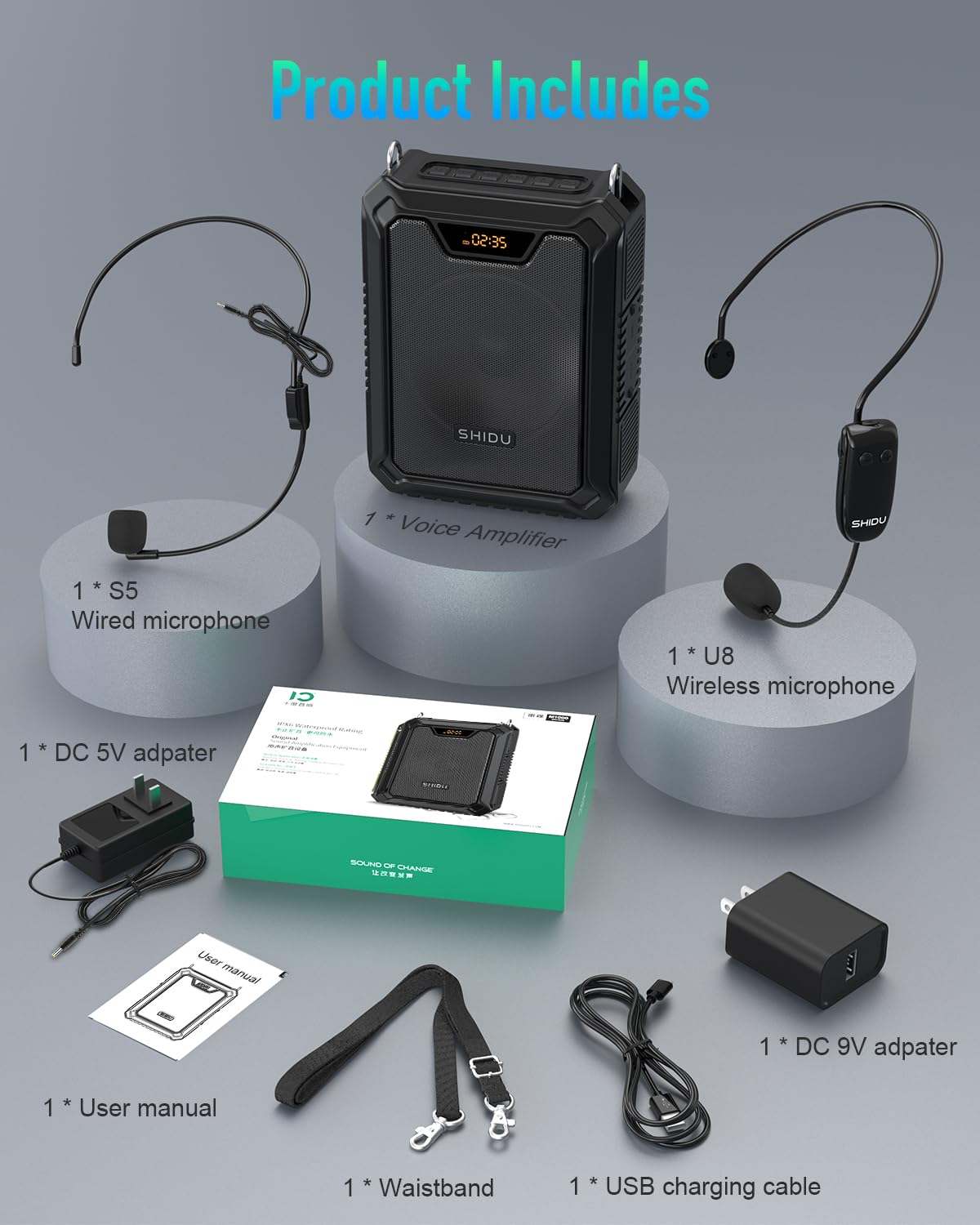 SHIDU 30W Wireless Voice Amplifier