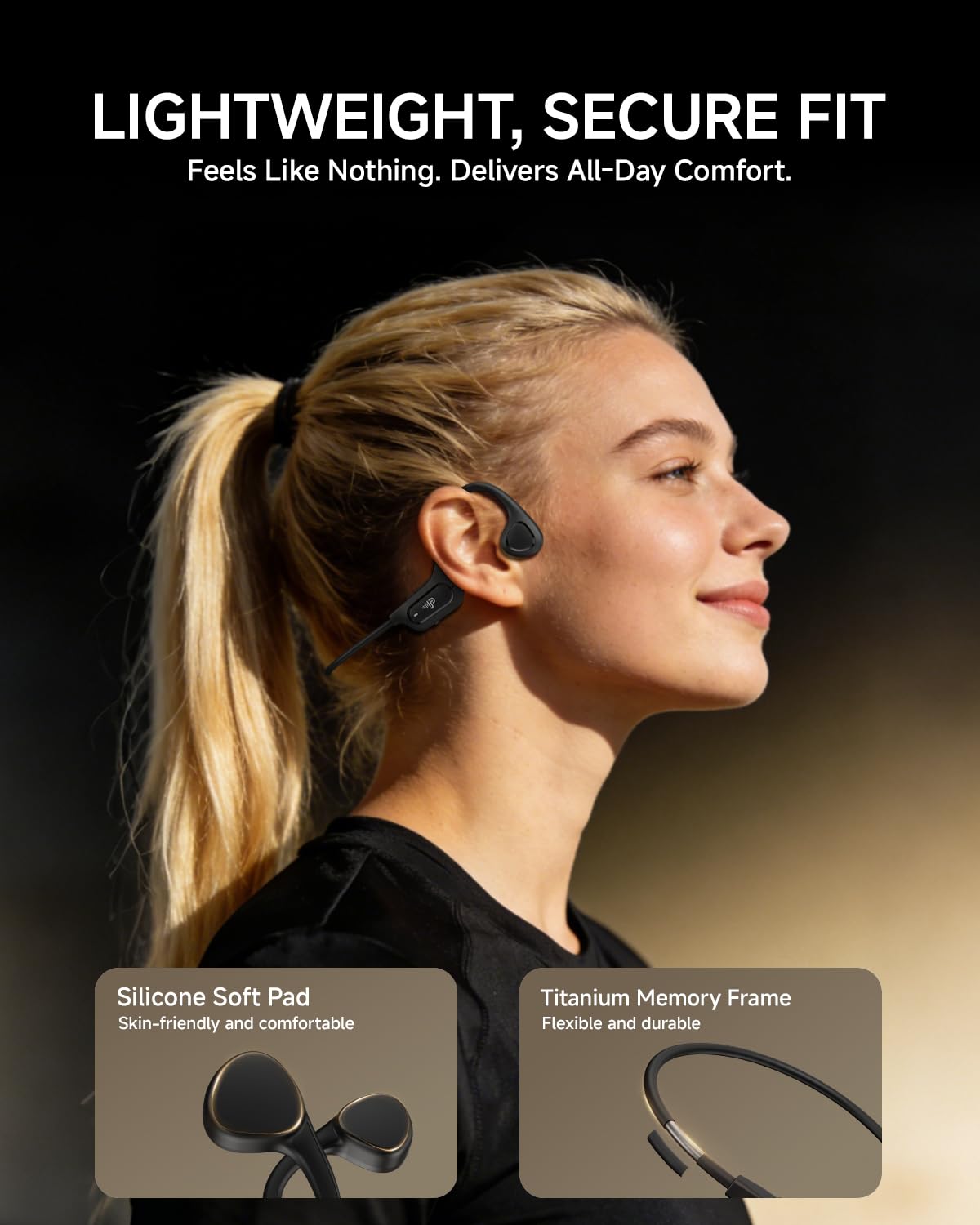 Bone Conduction Headphones, 10H Playtime