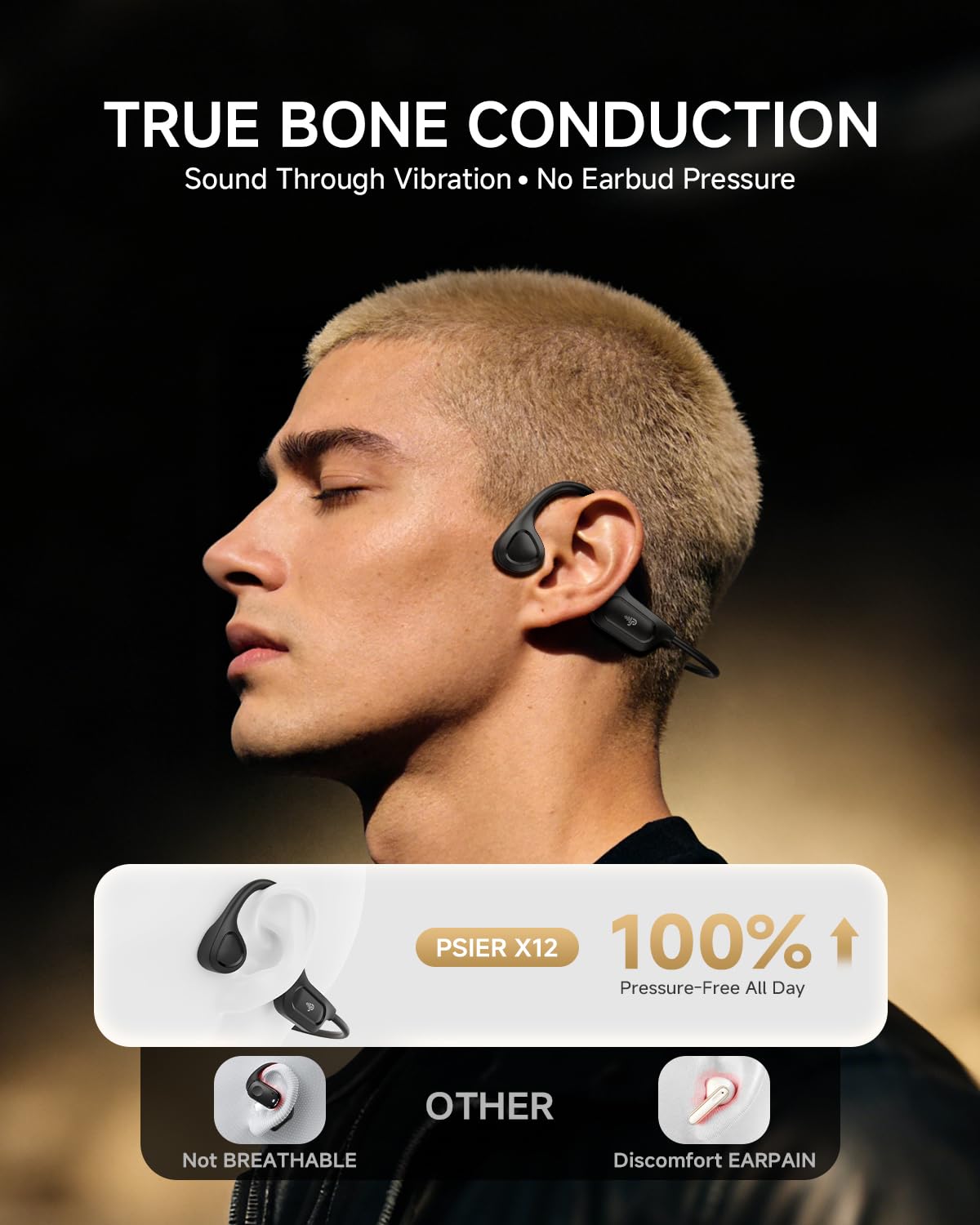 Bone Conduction Headphones, 10H Playtime