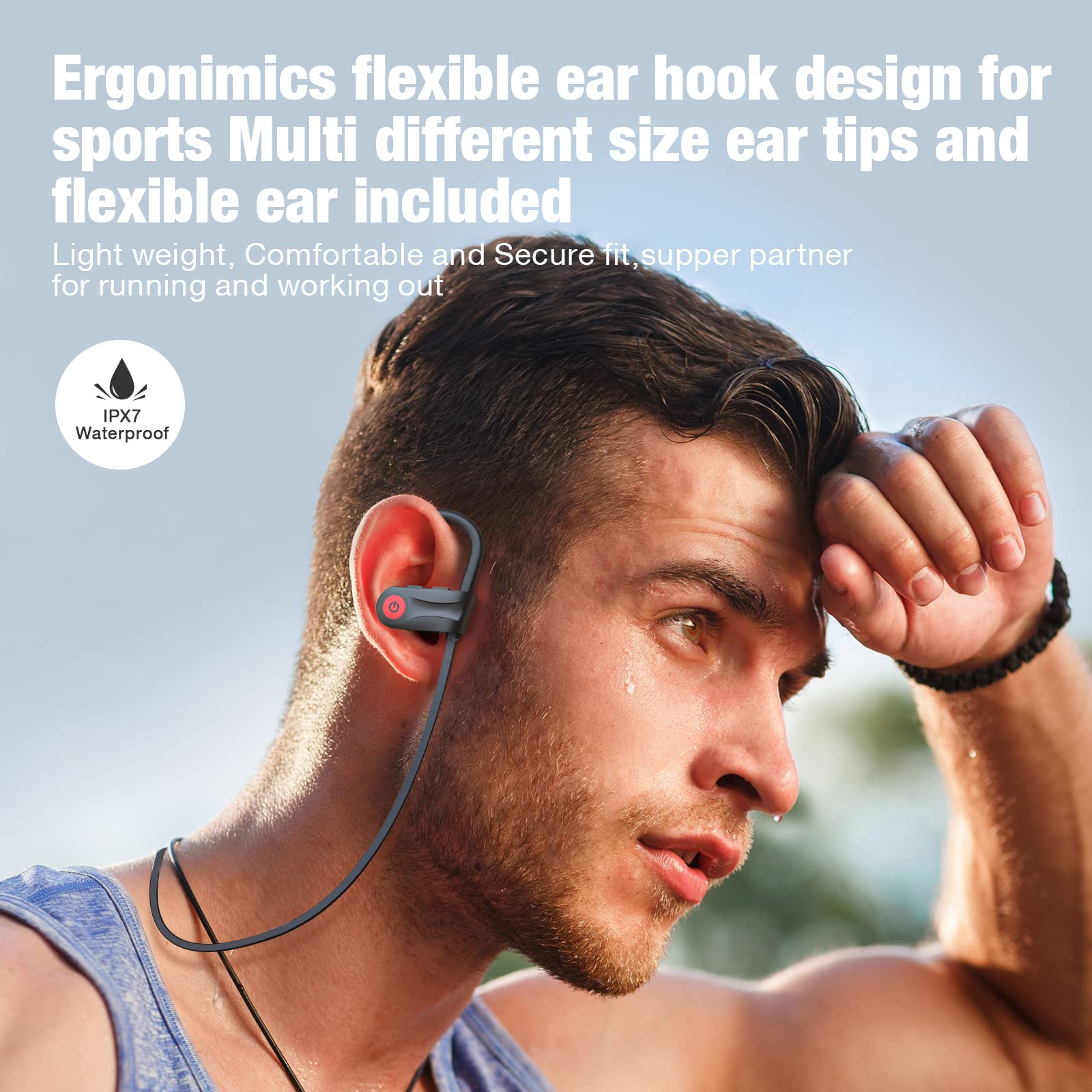 Wireless Sport Earbuds, 16H Playtime