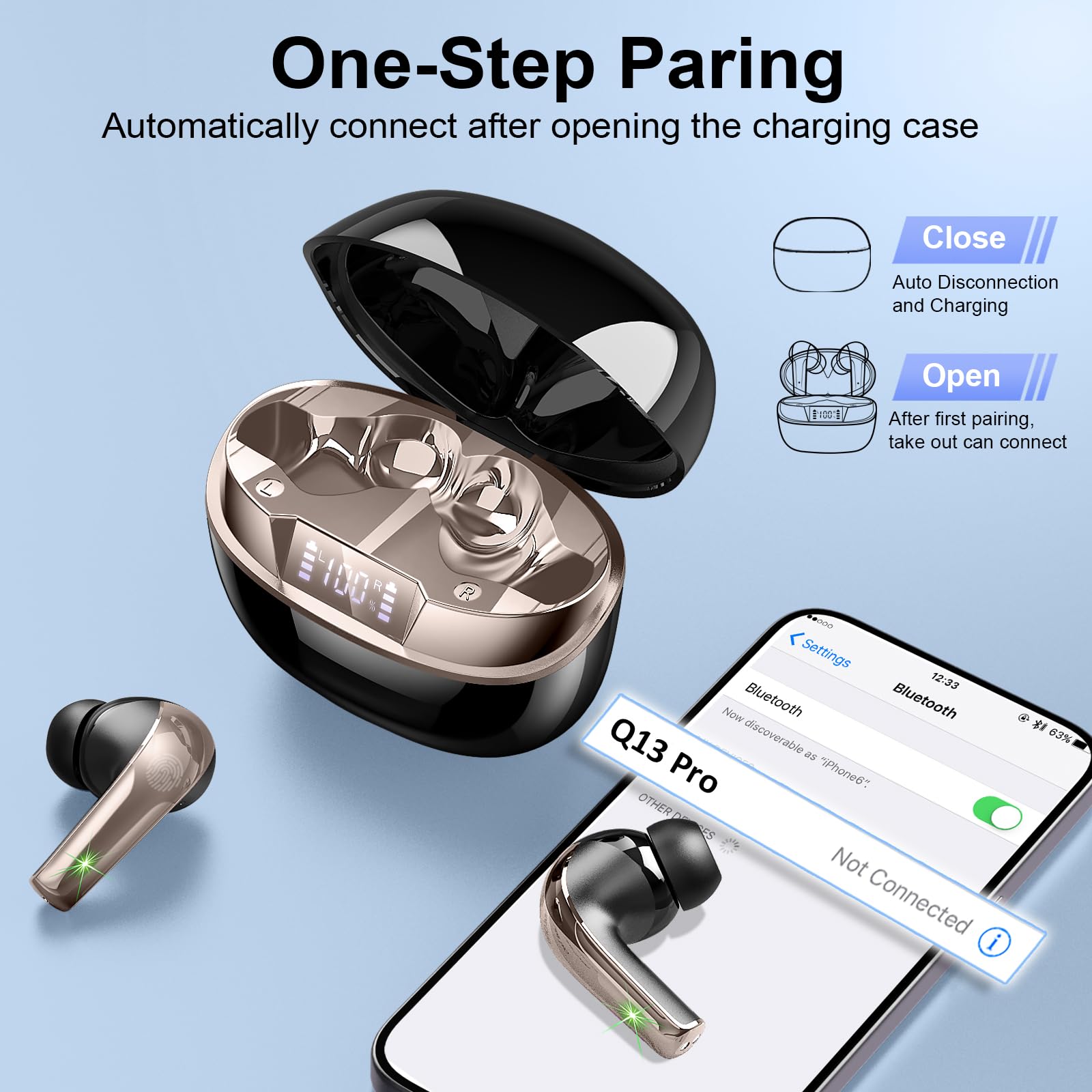 Wireless Earbuds with ENC Mic
