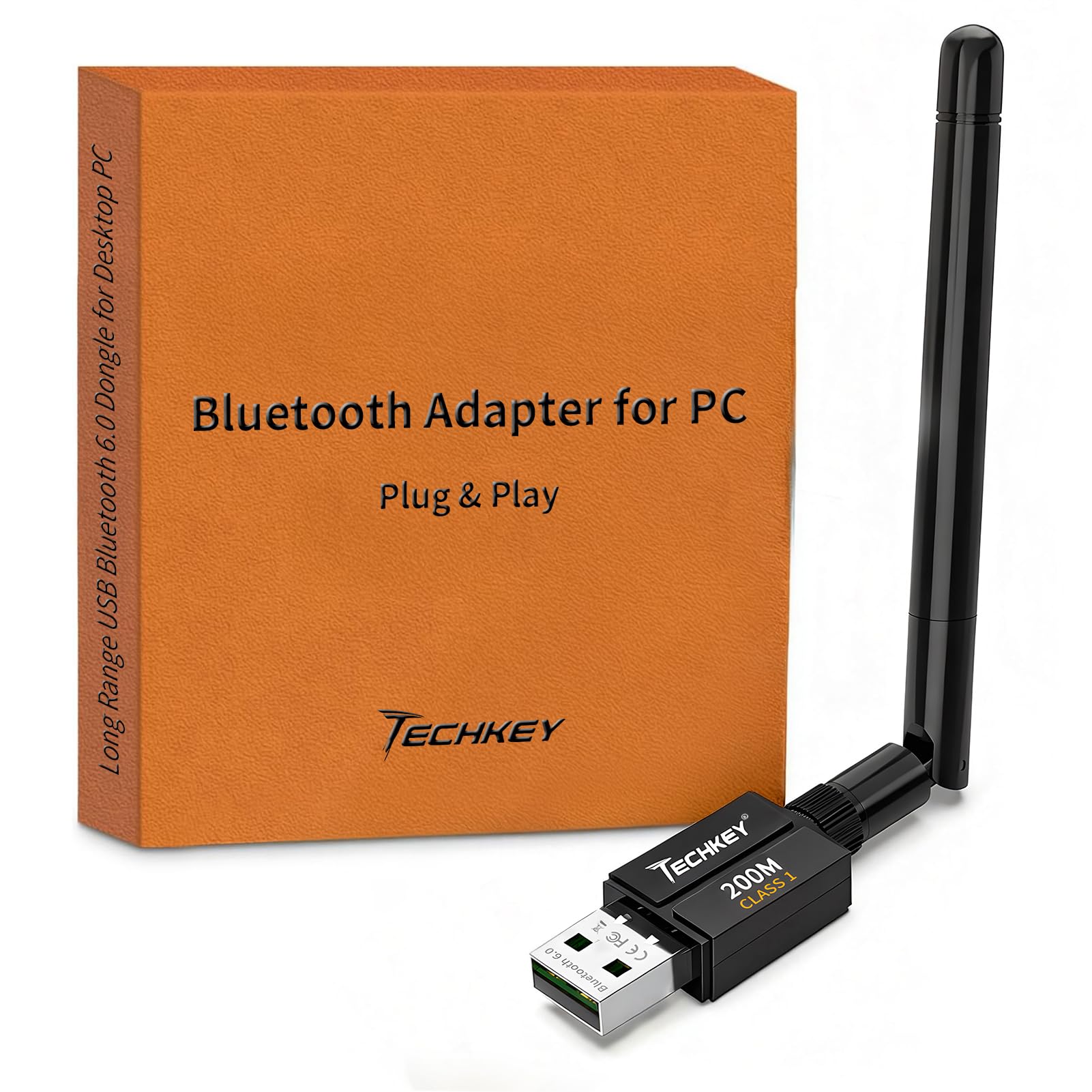 Techkey Long Range Bluetooth Adapter for Desktop PC