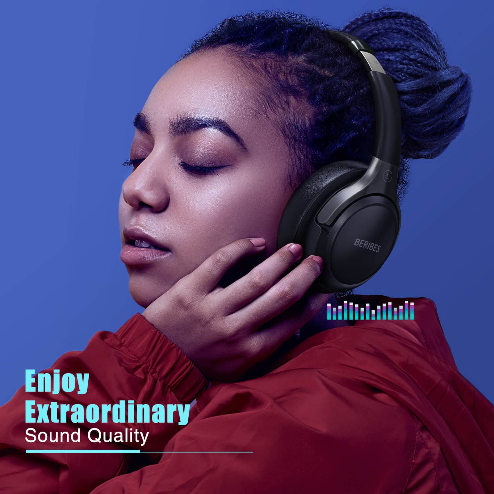 Over-Ear Bluetooth Headphones, 65H Playtime